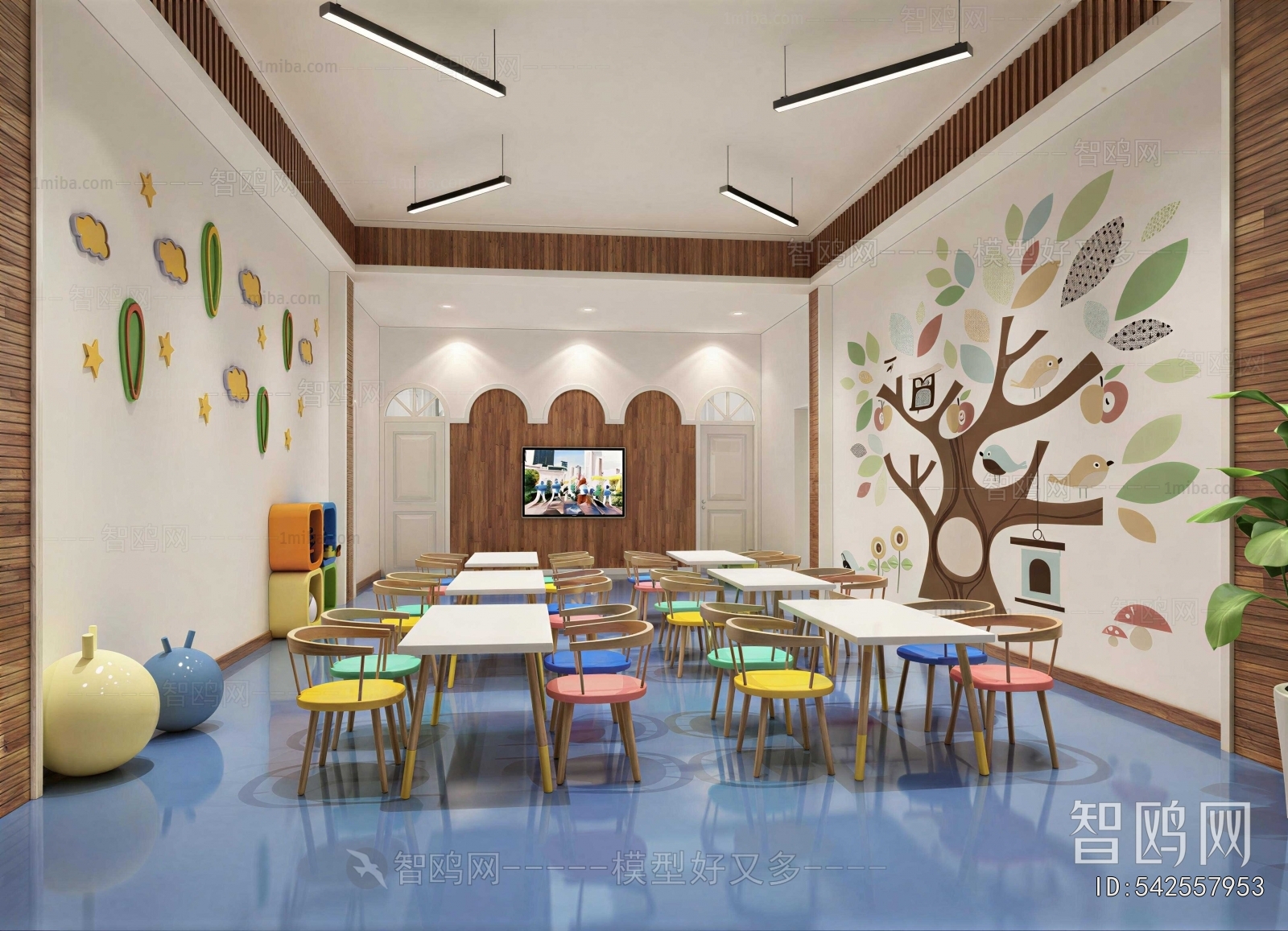 Modern Children's Room Activity Room