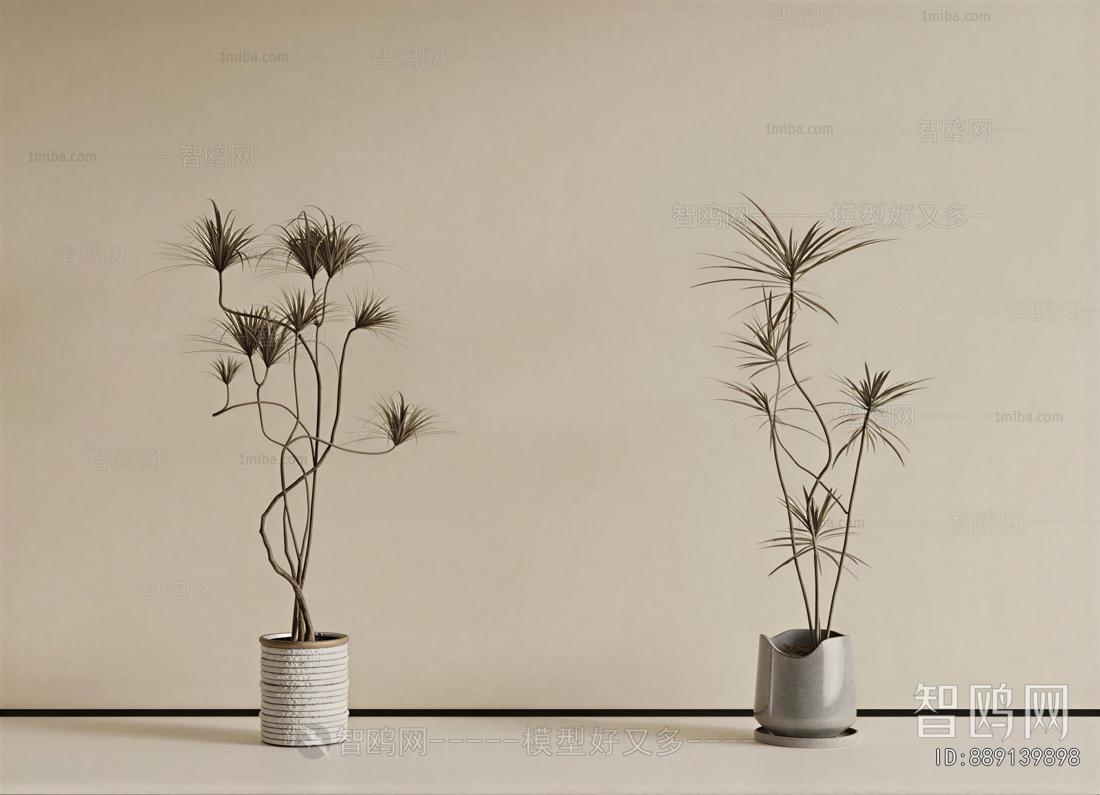 Modern Ground Green Plant Potted Plants