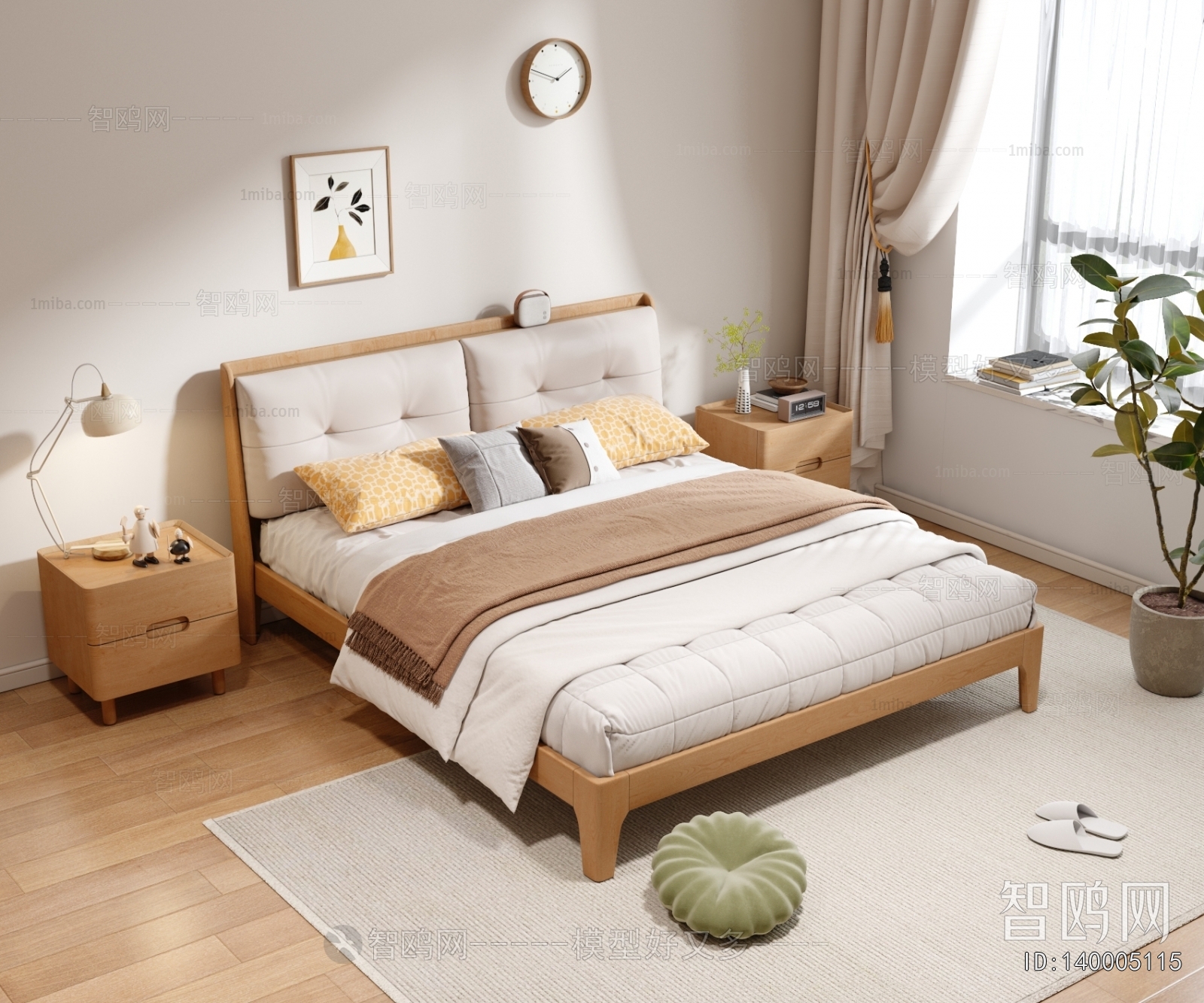 Nordic Style Double Bed