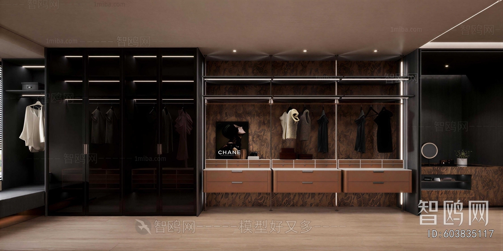 Modern Clothes Storage Area