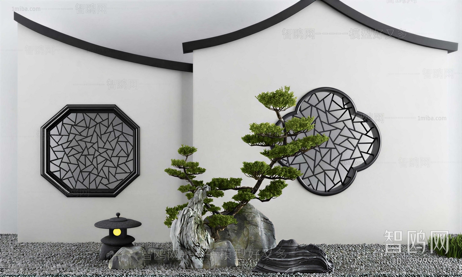 New Chinese Style Rockery Waterscape