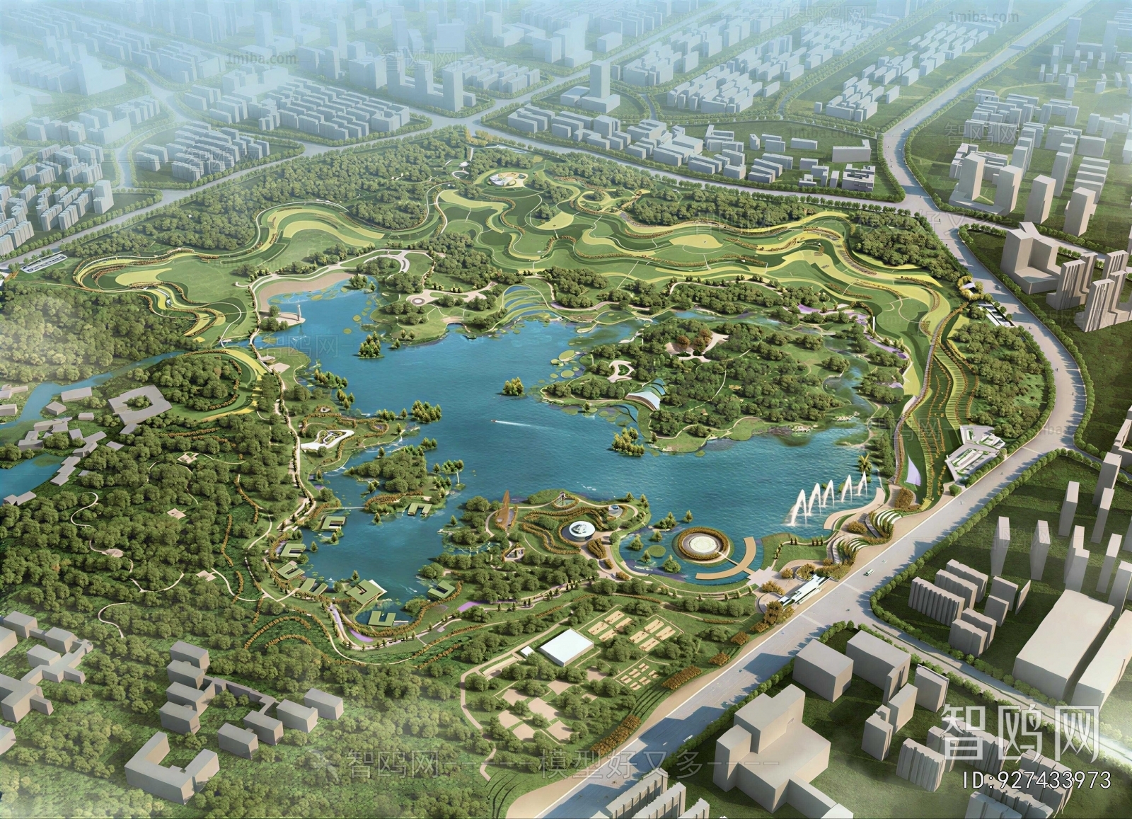 Modern Architectural Bird's-eye View Planning