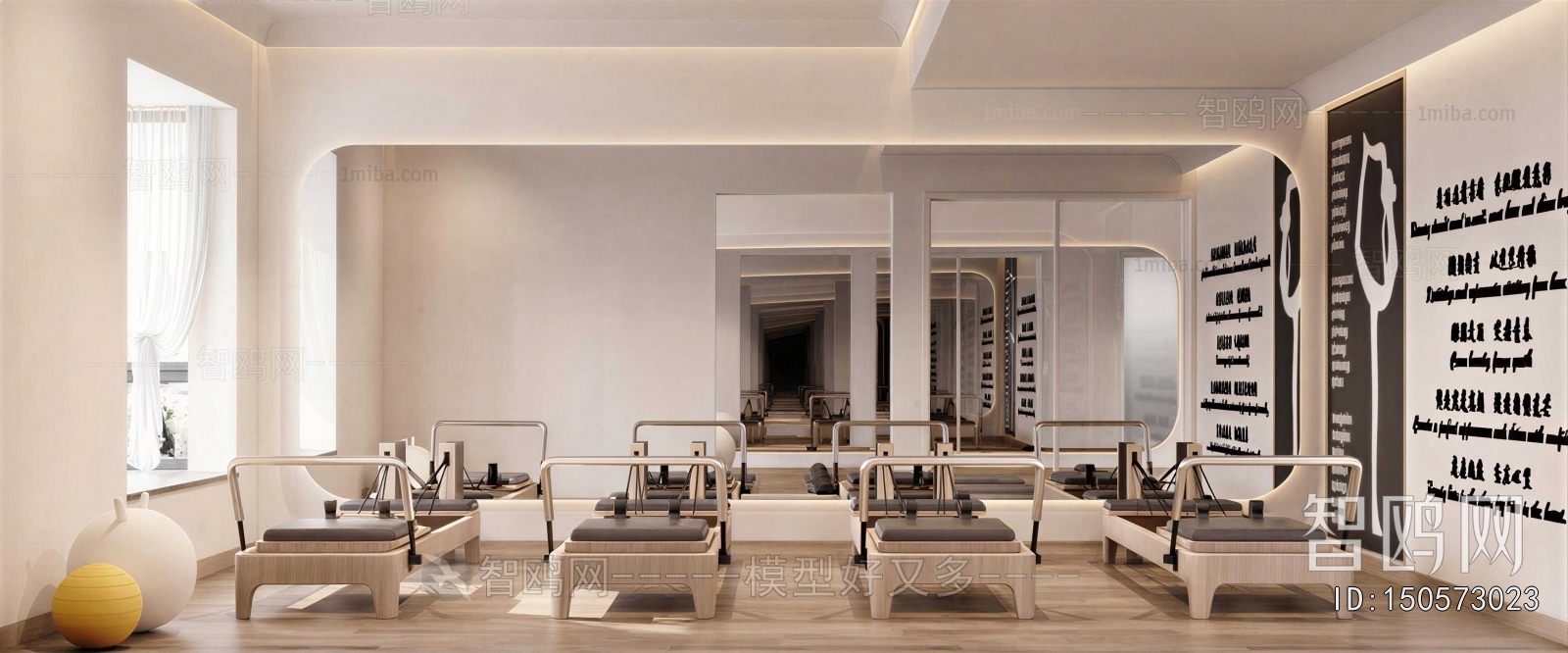 Wabi-sabi Style Yoga Room