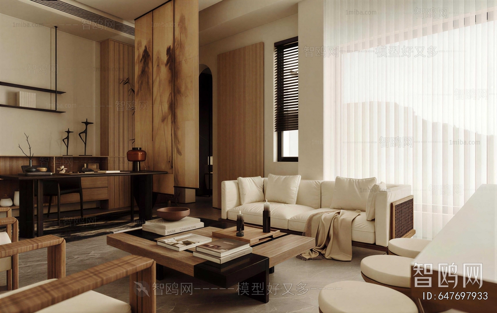 Wabi-sabi Style A Living Room
