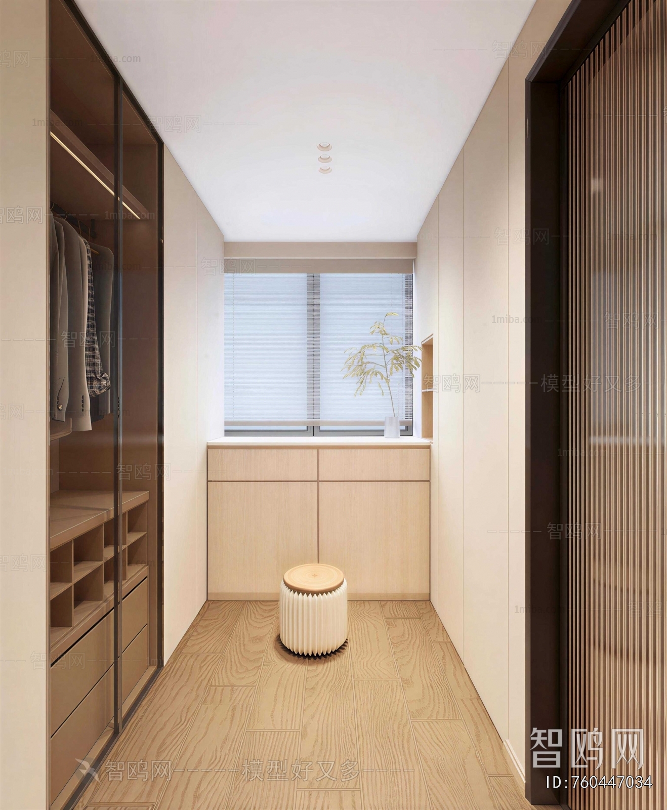 Japanese Style Clothes Storage Area