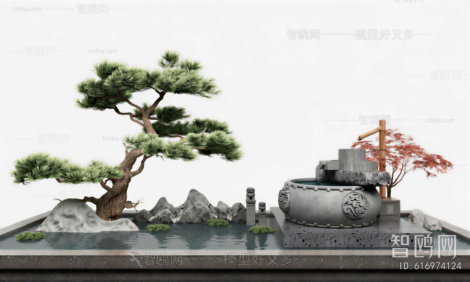 New Chinese Style Rockery Waterscape