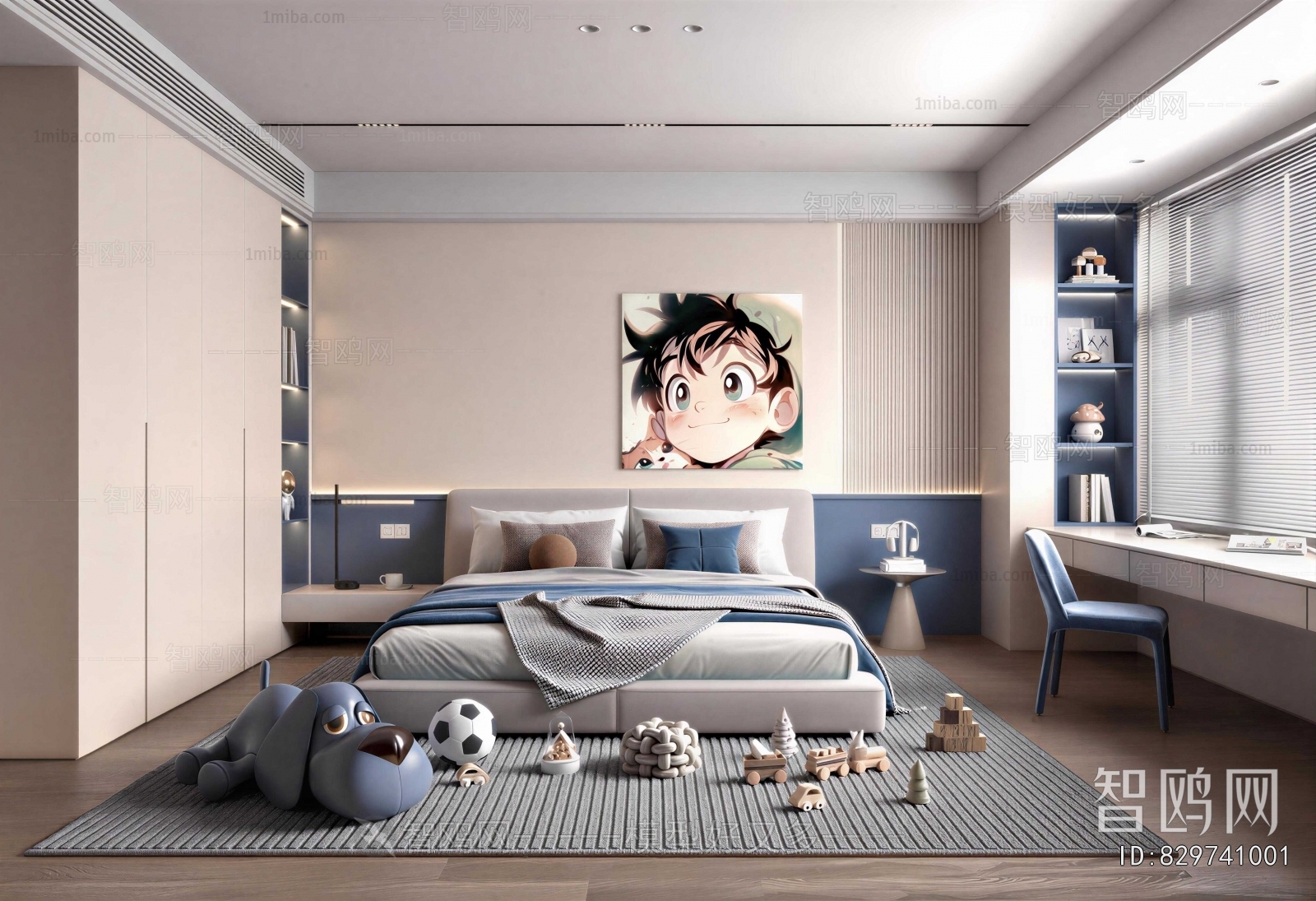 Modern Boy's Room And Son's Room