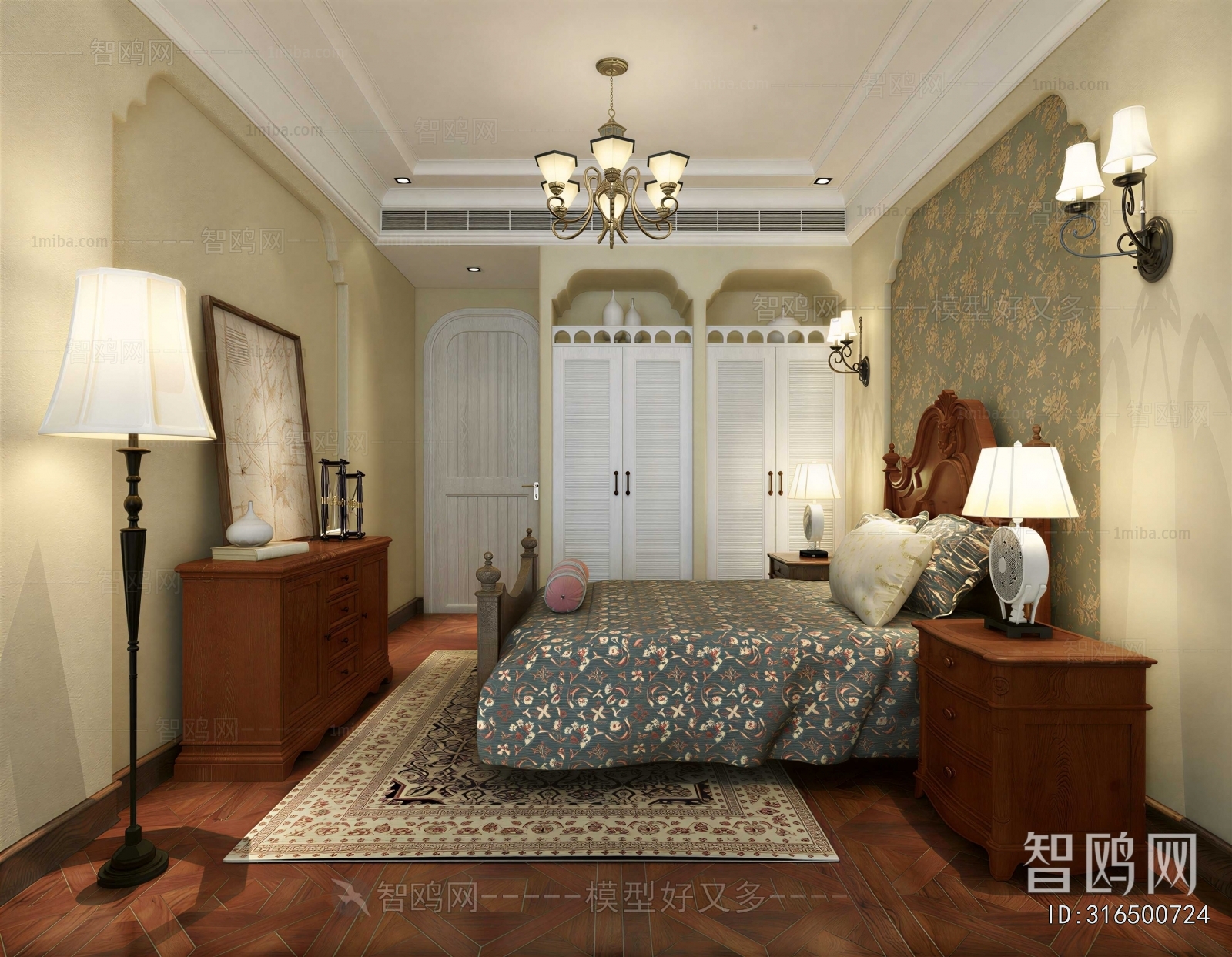 Mediterranean Style Bedroom