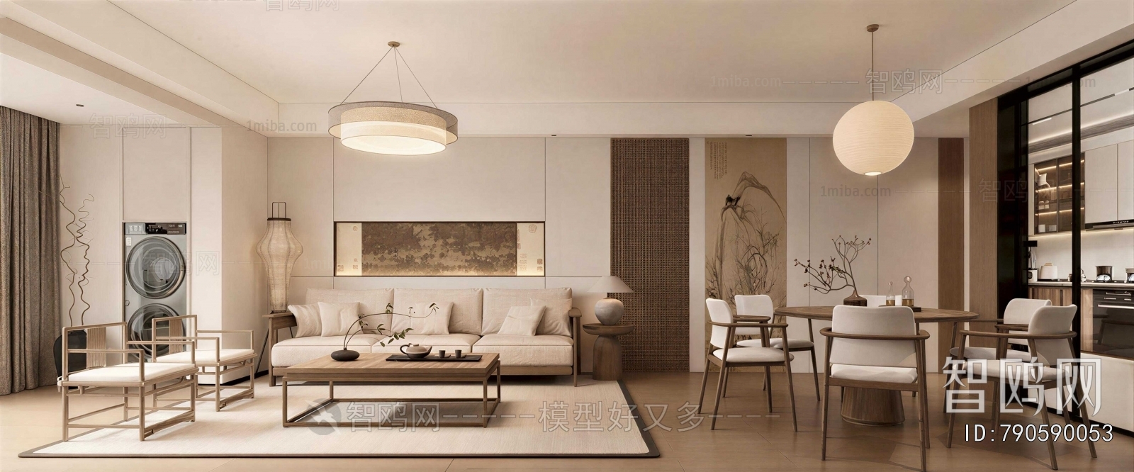 New Chinese Style A Living Room