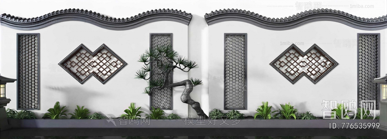 New Chinese Style Sculpture Sketch