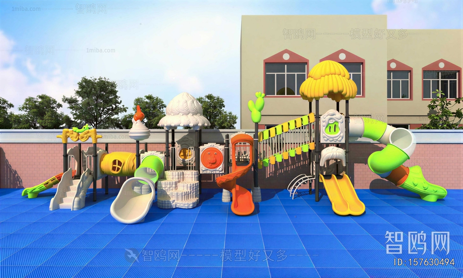 Modern Outdoor Space In Kindergarten