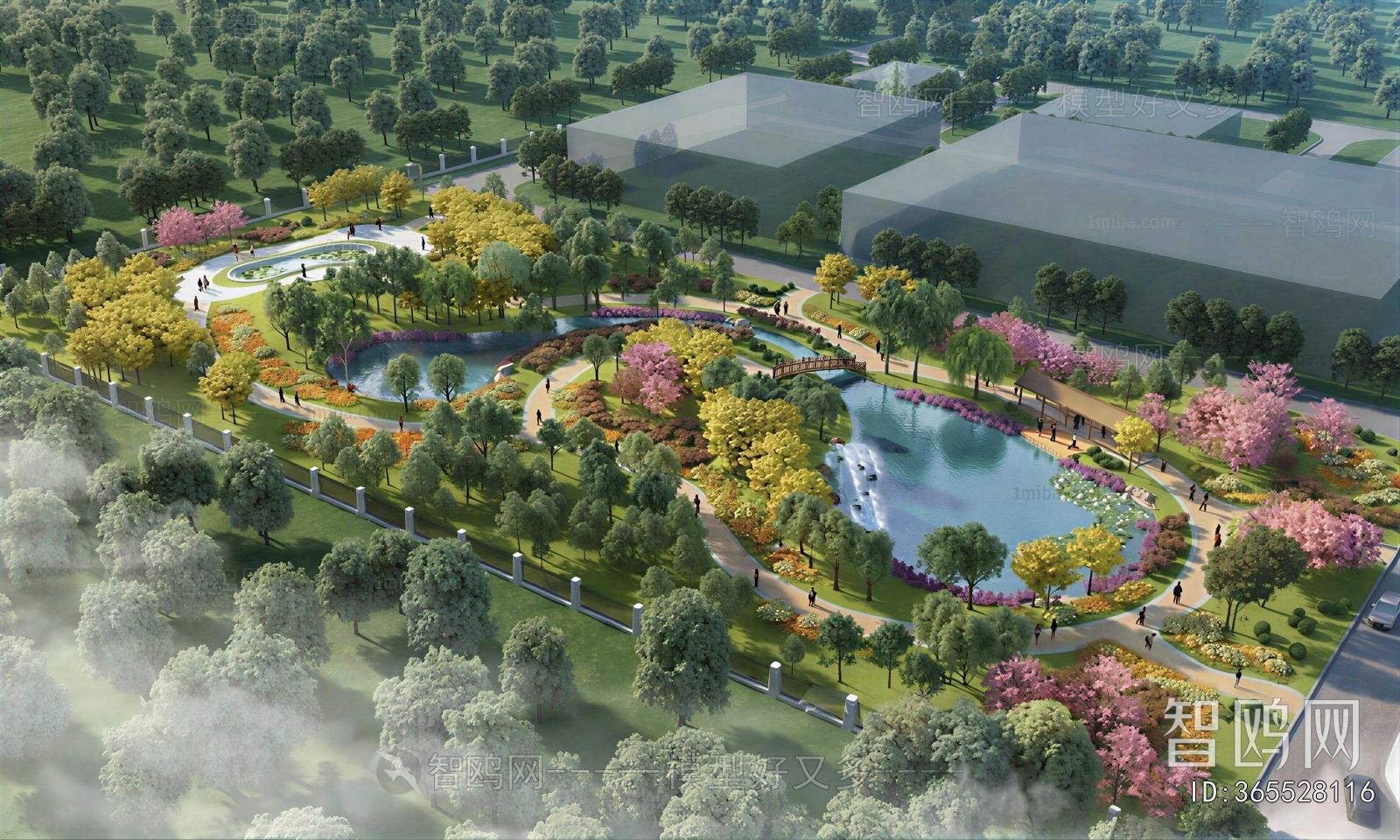 Modern Architectural Bird's-eye View Planning
