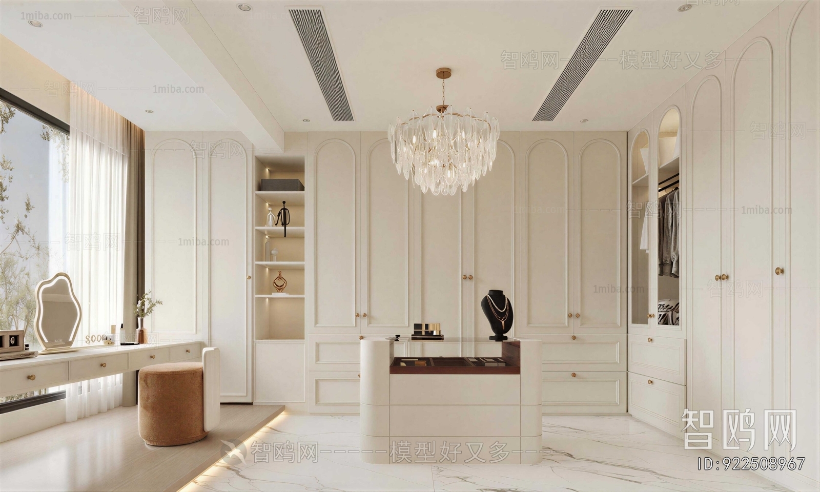 French Style Clothes Storage Area
