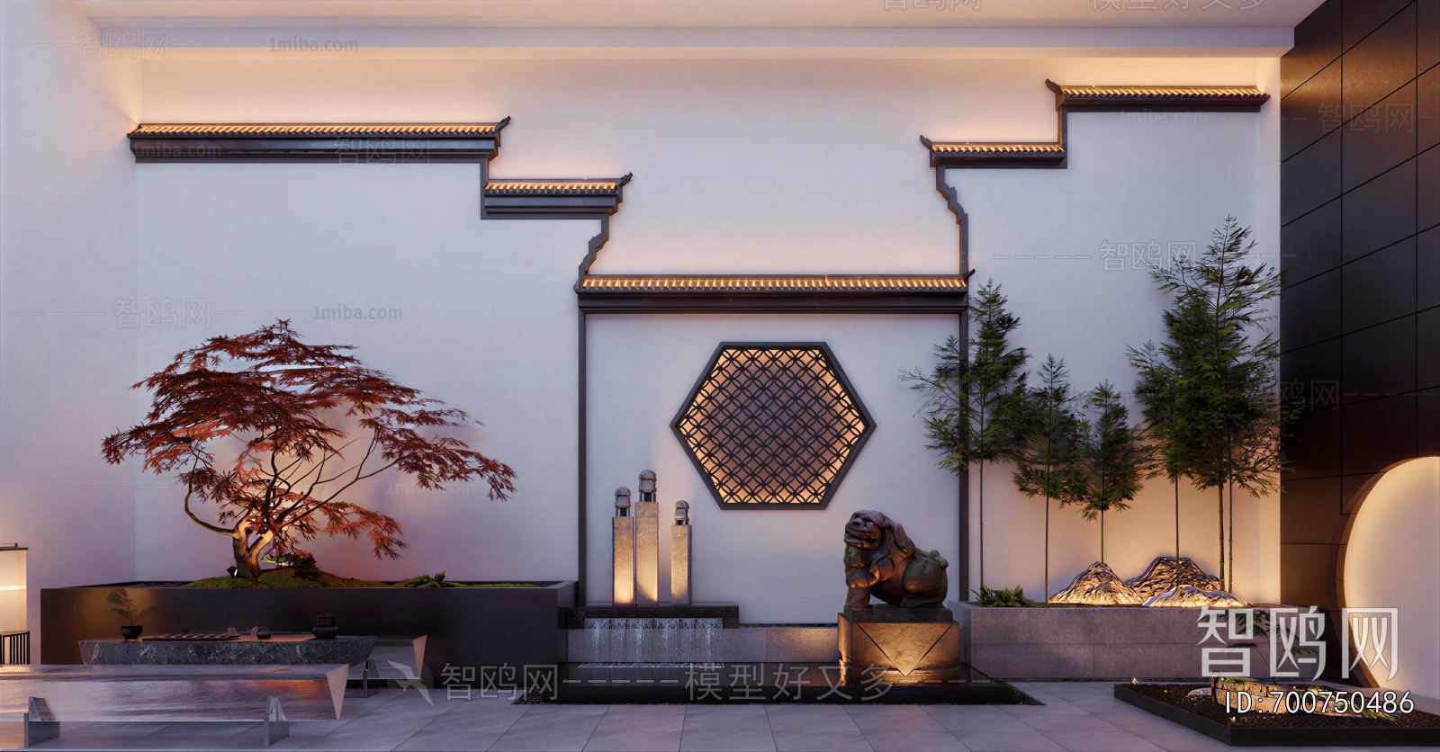 New Chinese Style Courtyard/landscape