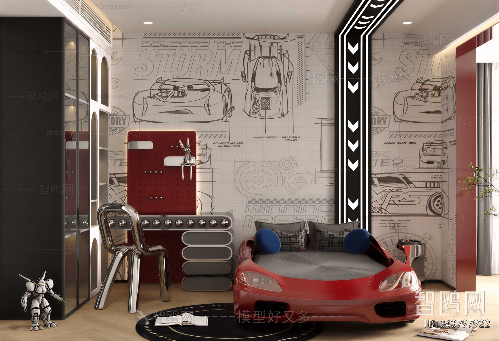 Modern Boy's Room And Son's Room