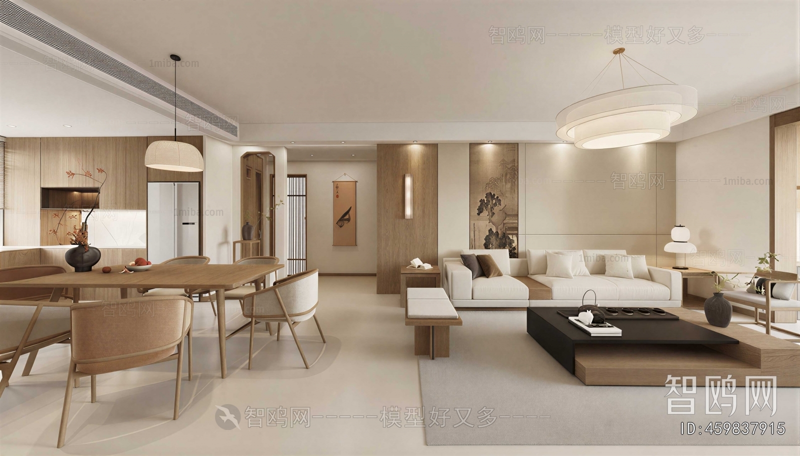 New Chinese Style A Living Room