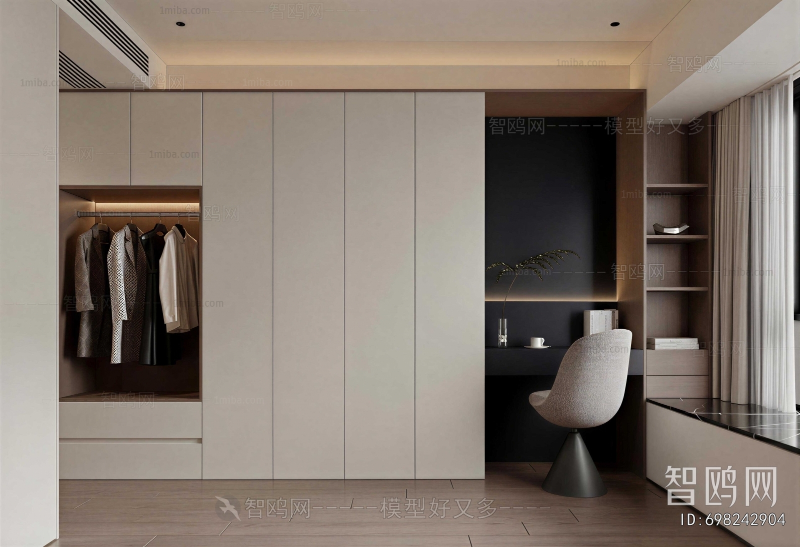 Modern Clothes Storage Area