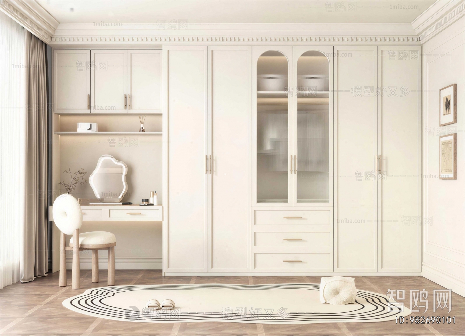 French Style Clothes Storage Area