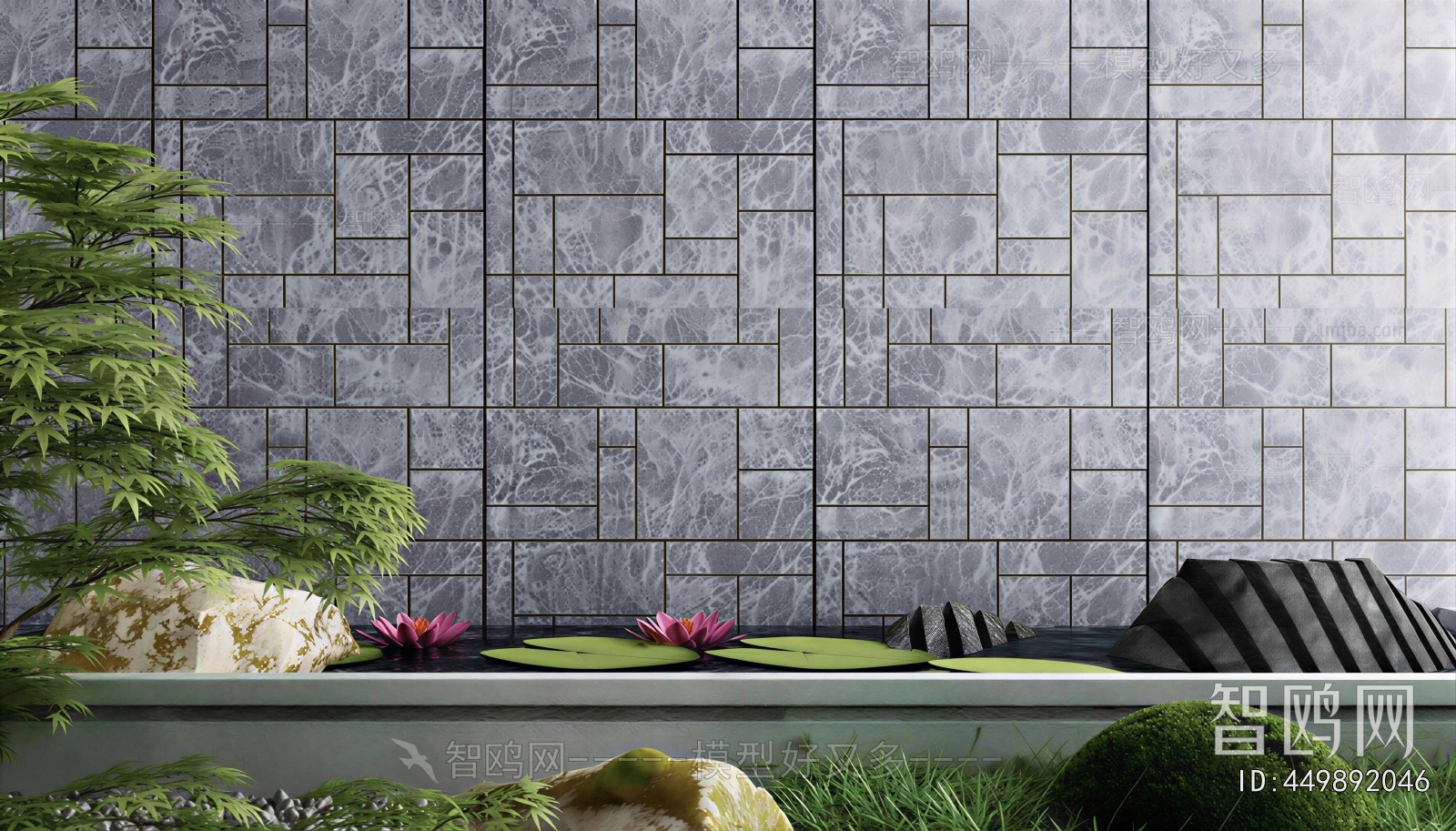 New Chinese Style Rockery Waterscape
