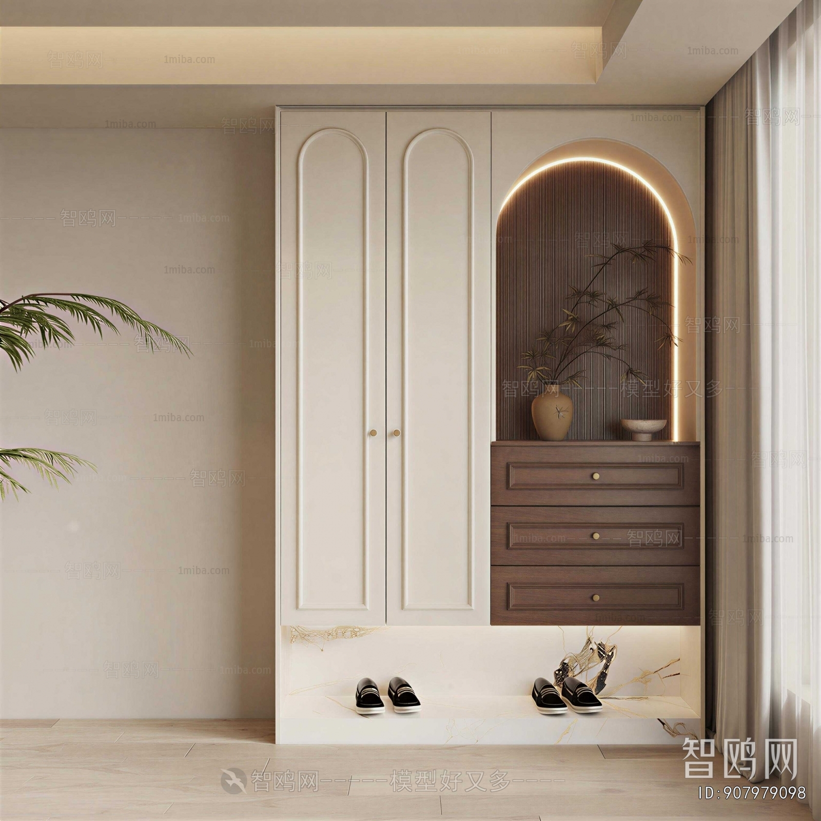 French Style Shoe Cabinet