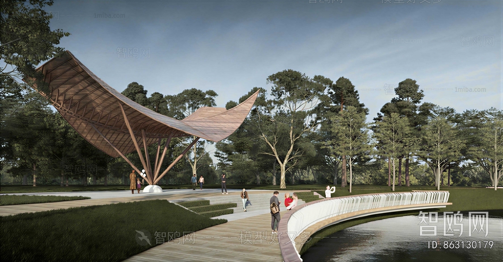 Modern Park Landscape