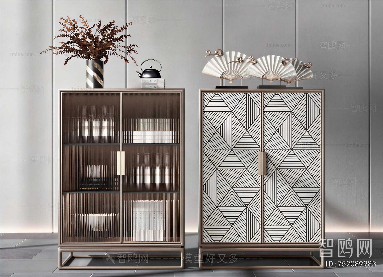 New Chinese Style Side Cabinet