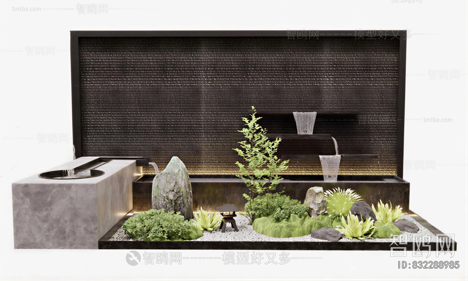 New Chinese Style Rockery Waterscape