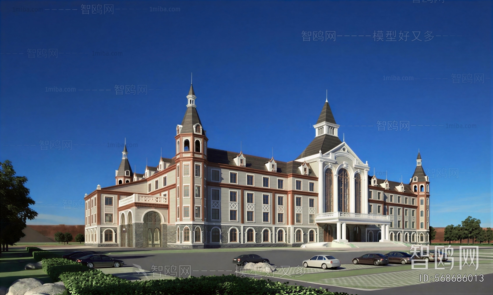 European Style Appearance Of Commercial Building