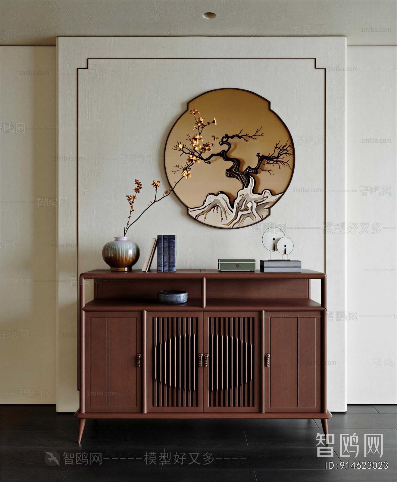 New Chinese Style Side Cabinet
