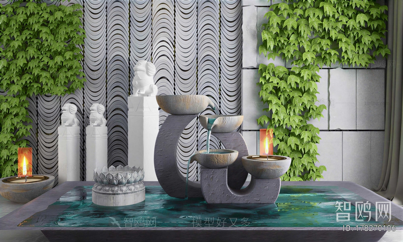 New Chinese Style Rockery Waterscape