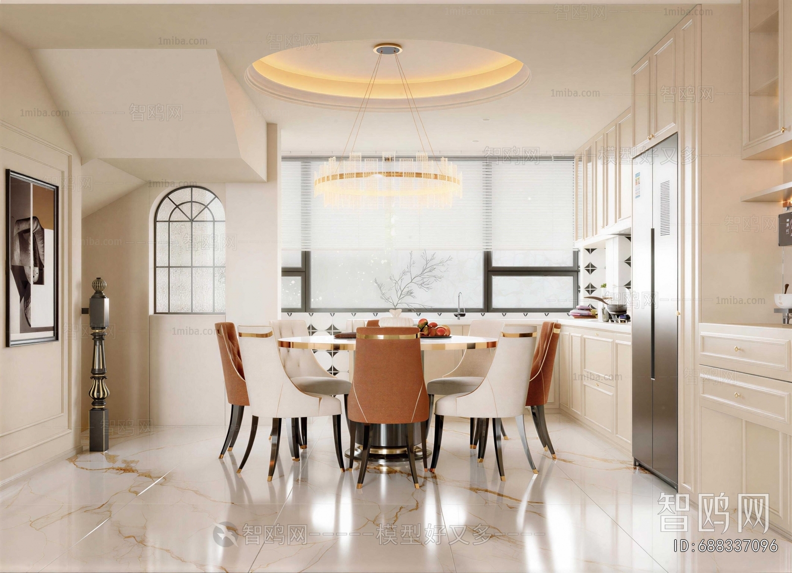 Simple European Style Dining Room