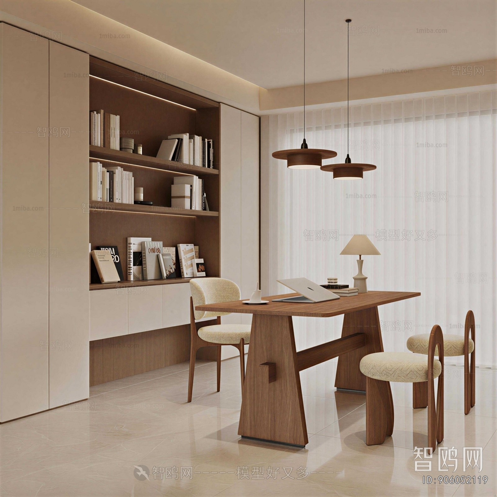 Wabi-sabi Style Study Space