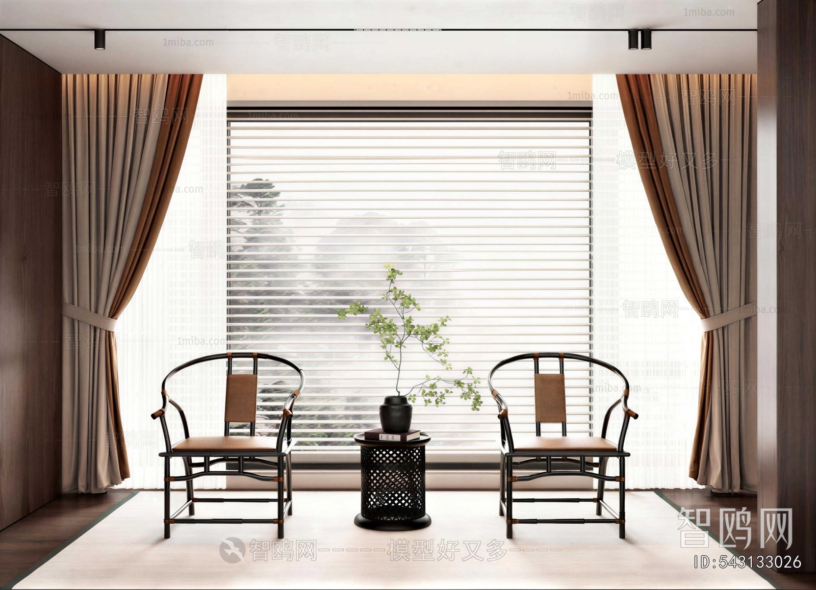 New Chinese Style Lounge Chair