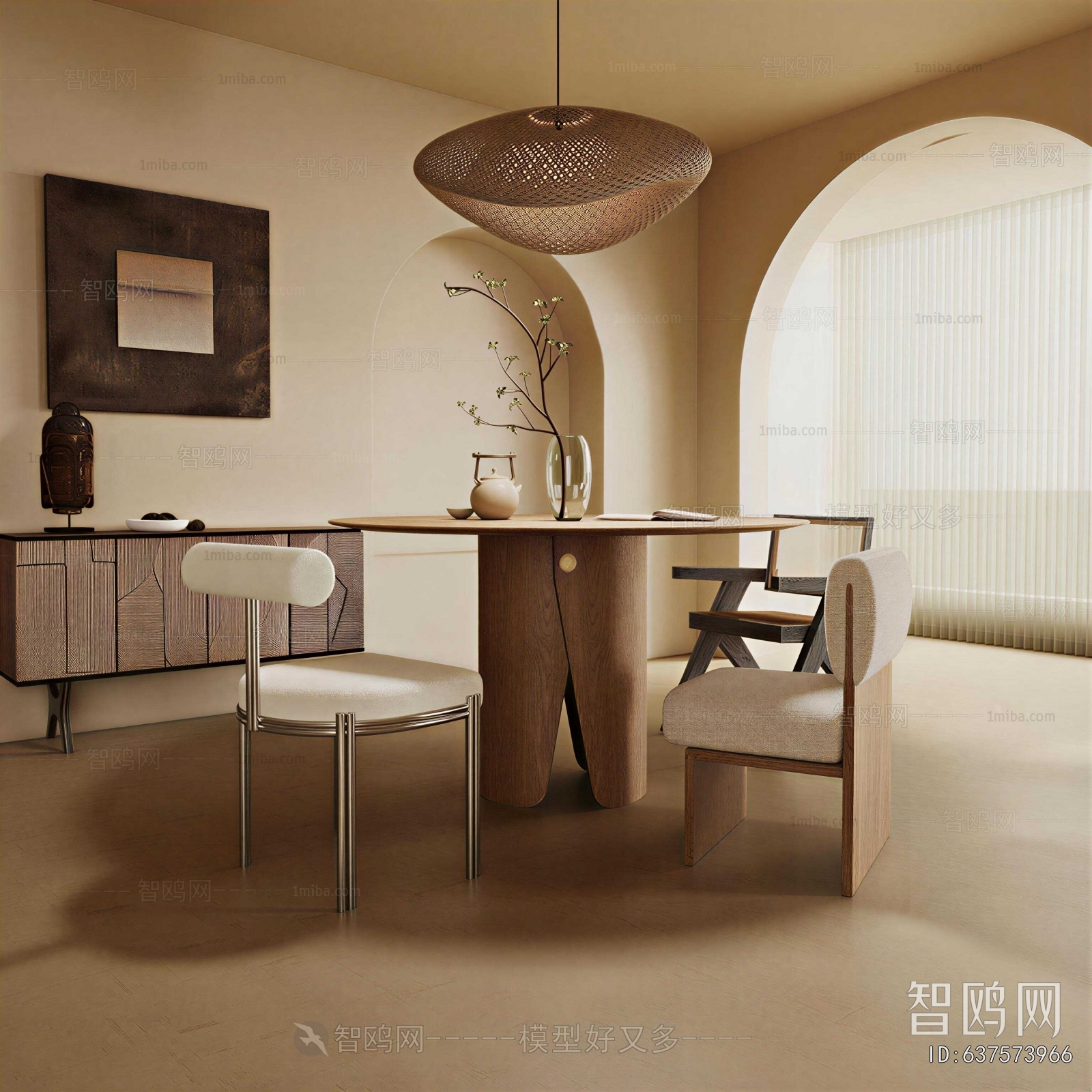 Wabi-sabi Style Dining Room
