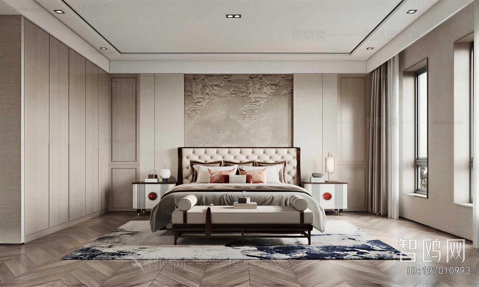 New Chinese Style Bedroom