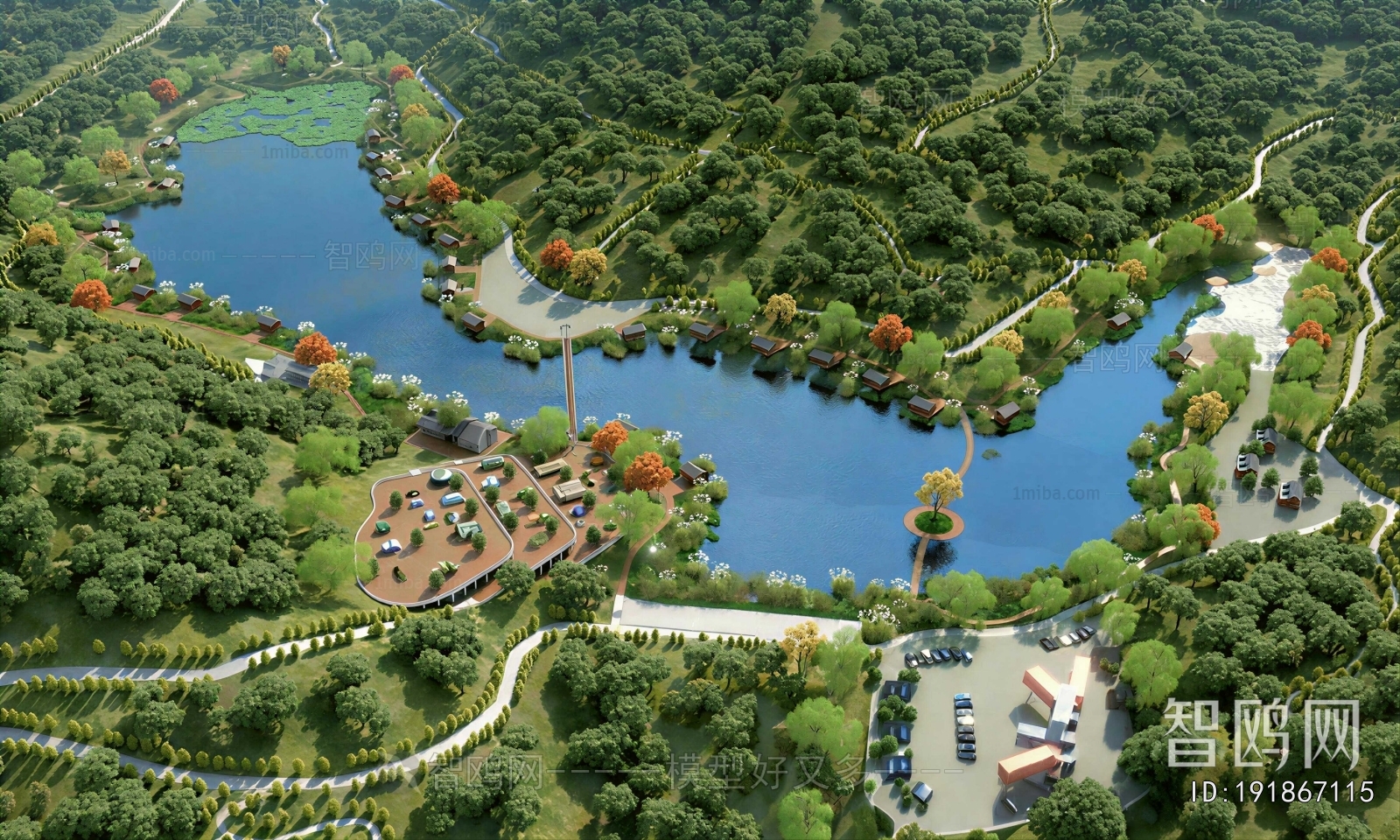 Modern Architectural Bird's-eye View Planning