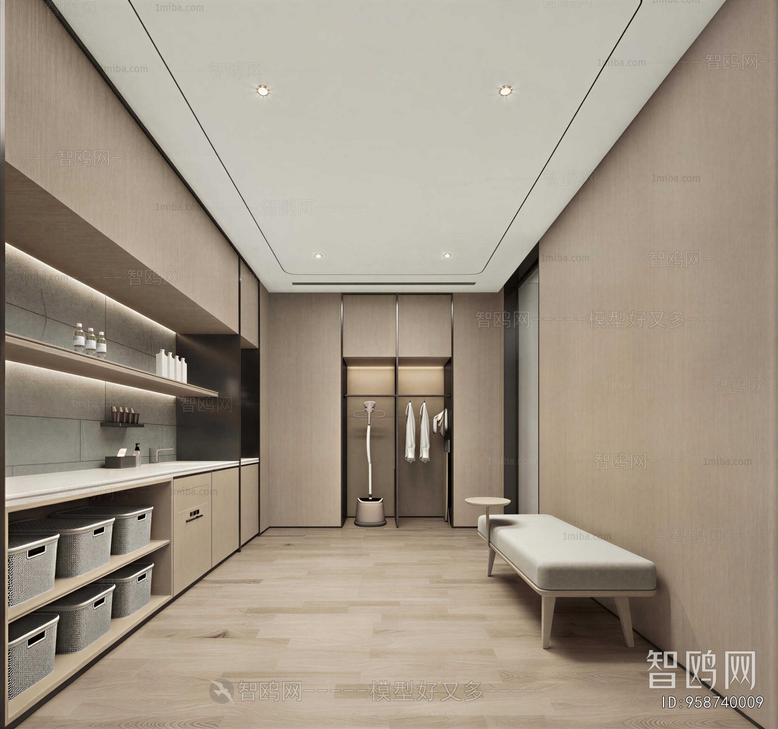 Modern Balcony Laundry Room
