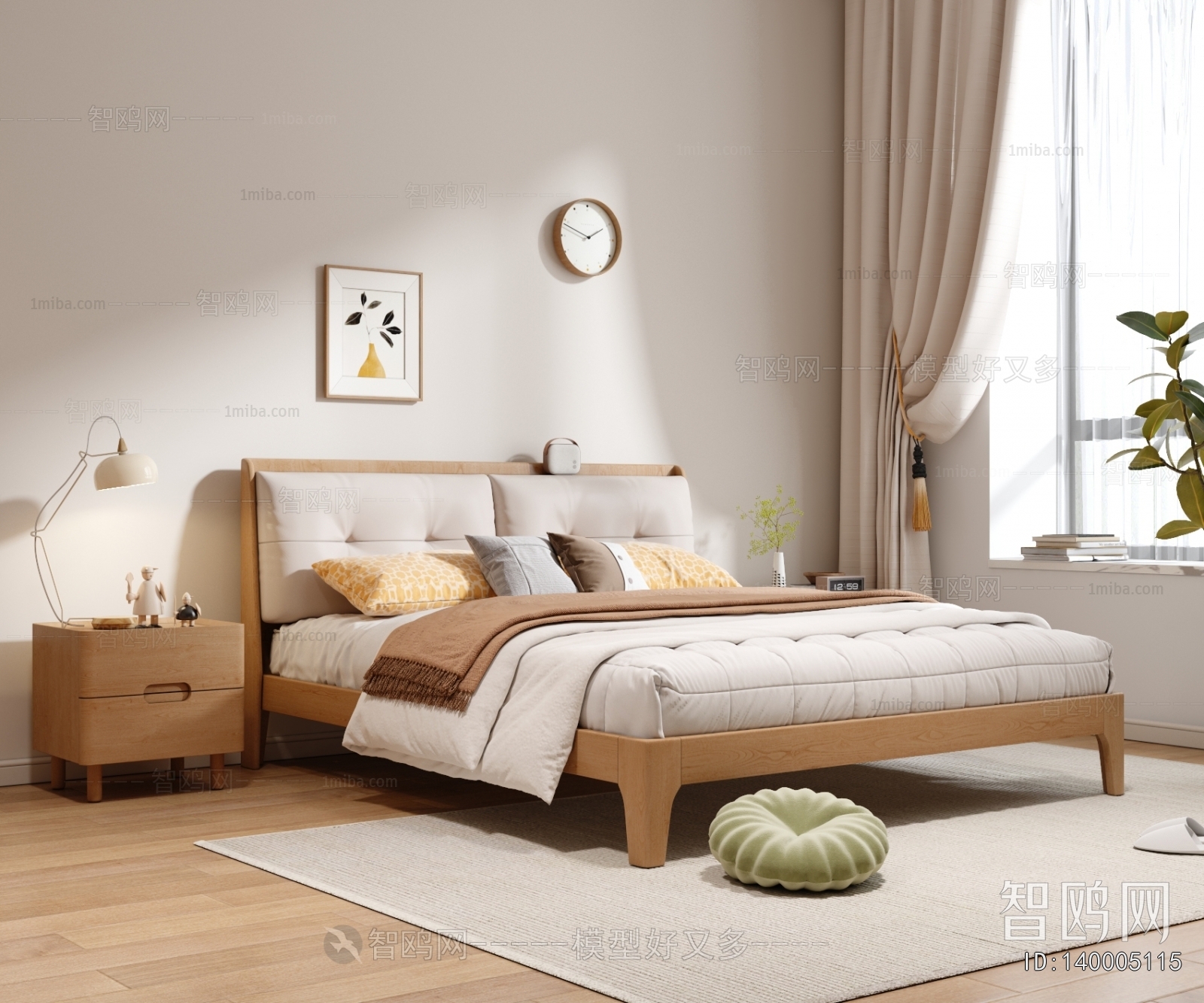 Nordic Style Double Bed