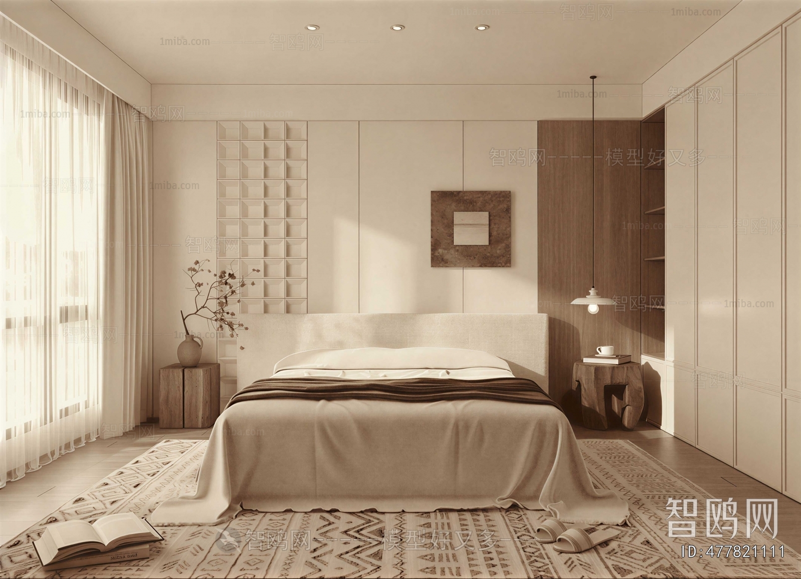 Wabi-sabi Style Bedroom