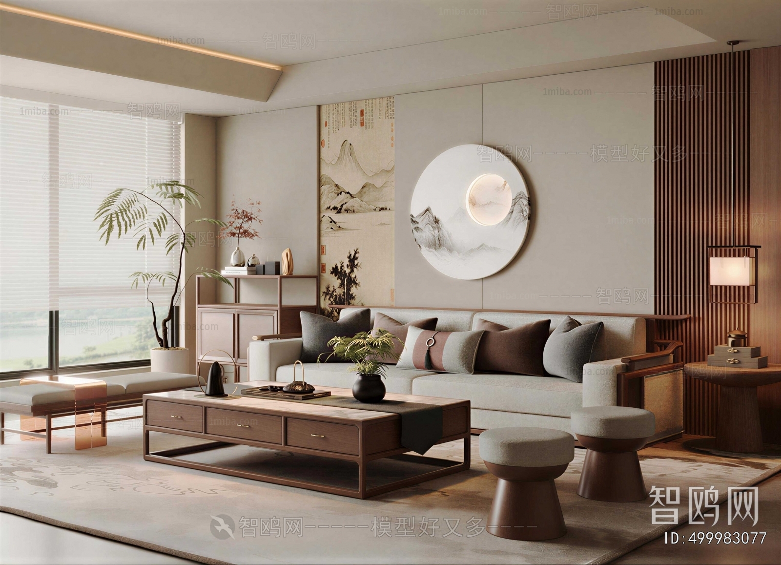 New Chinese Style A Living Room