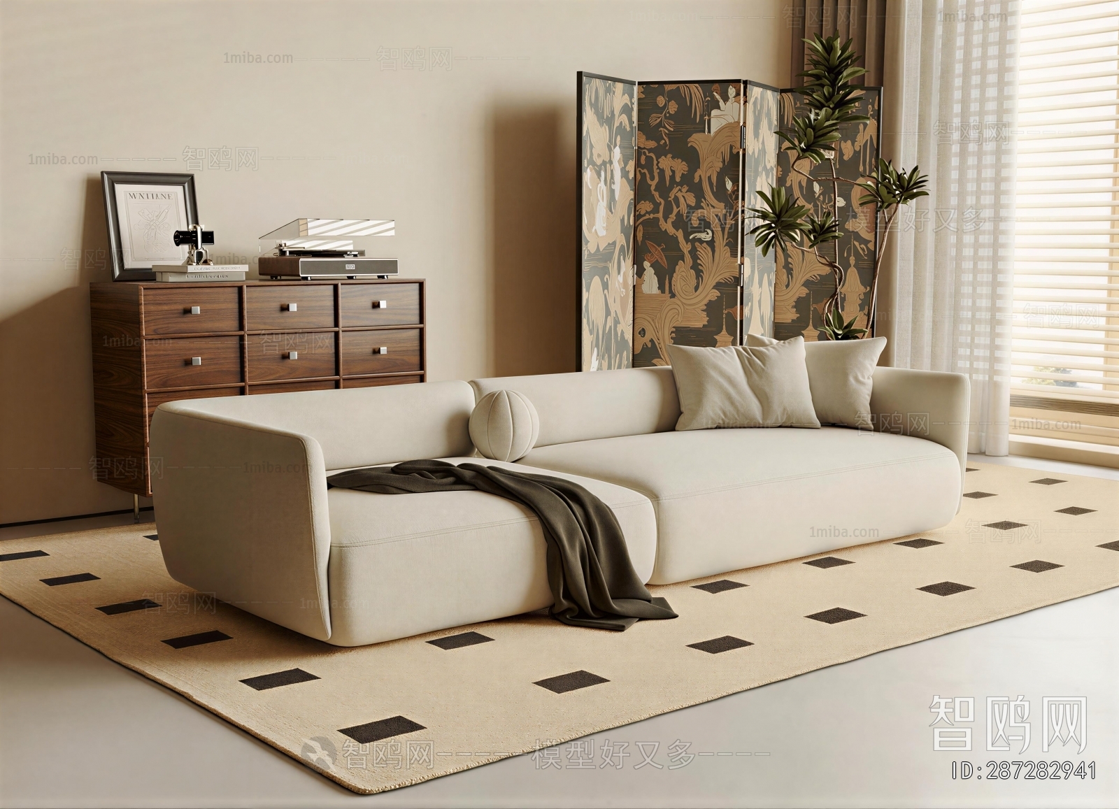 Modern Three-seat Sofa