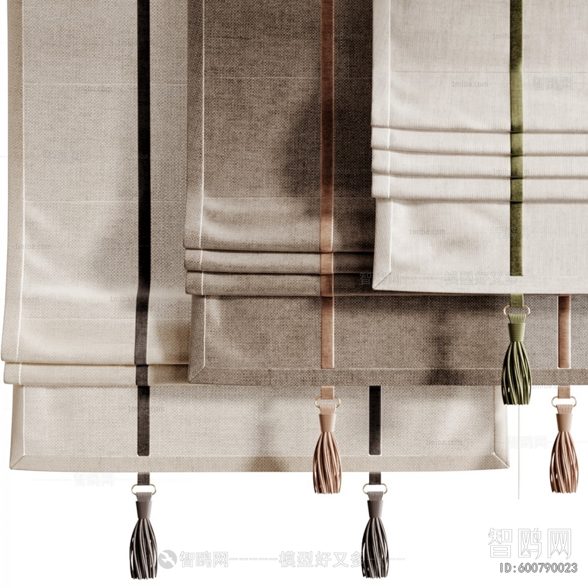 New Chinese Style Roman Curtain