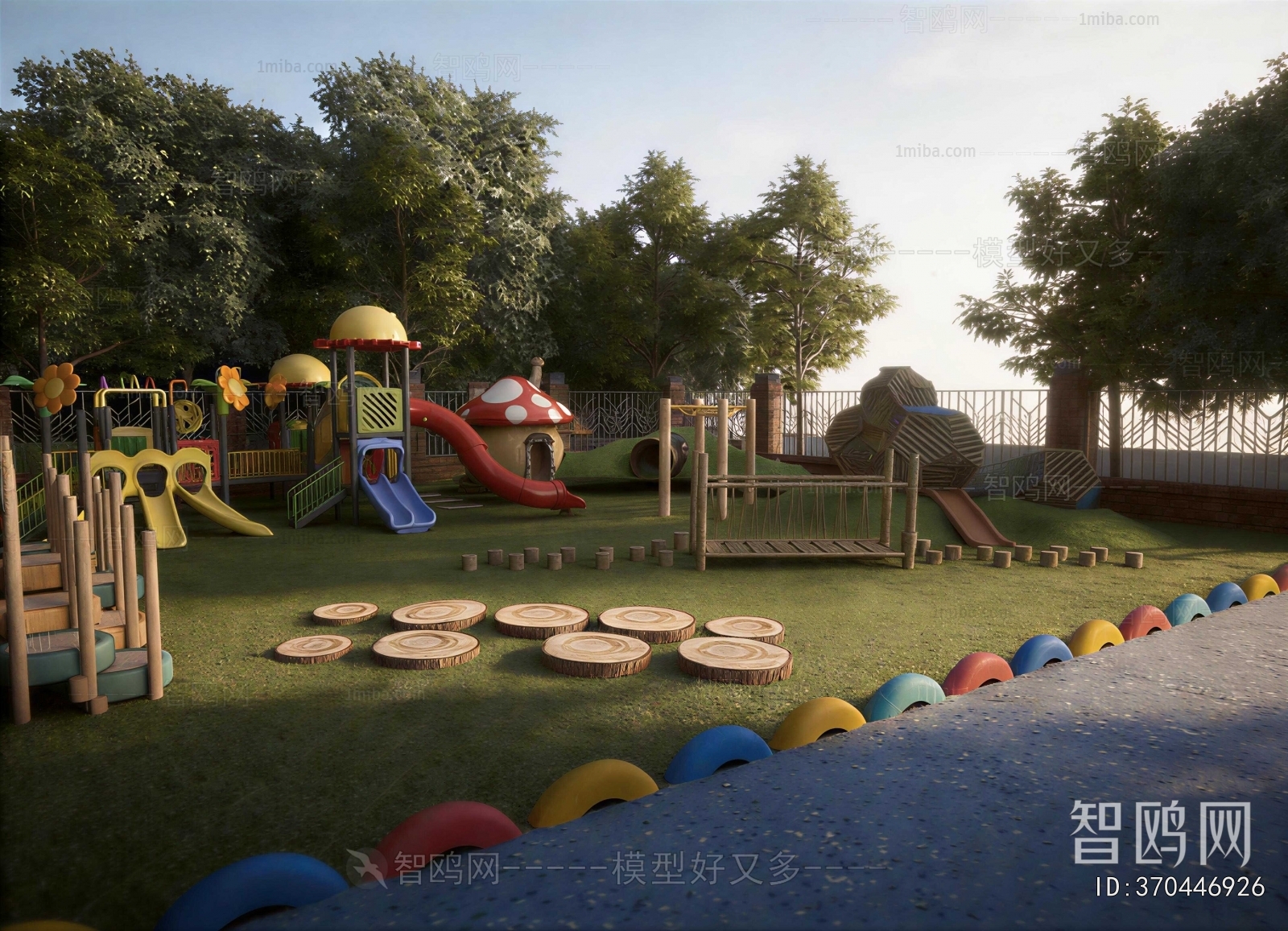 Modern Outdoor Space In Kindergarten