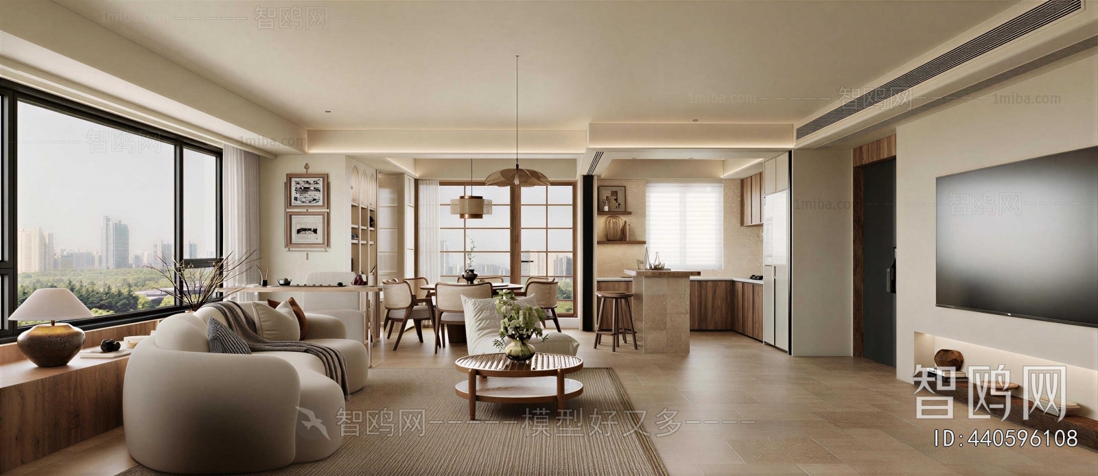 Wabi-sabi Style A Living Room
