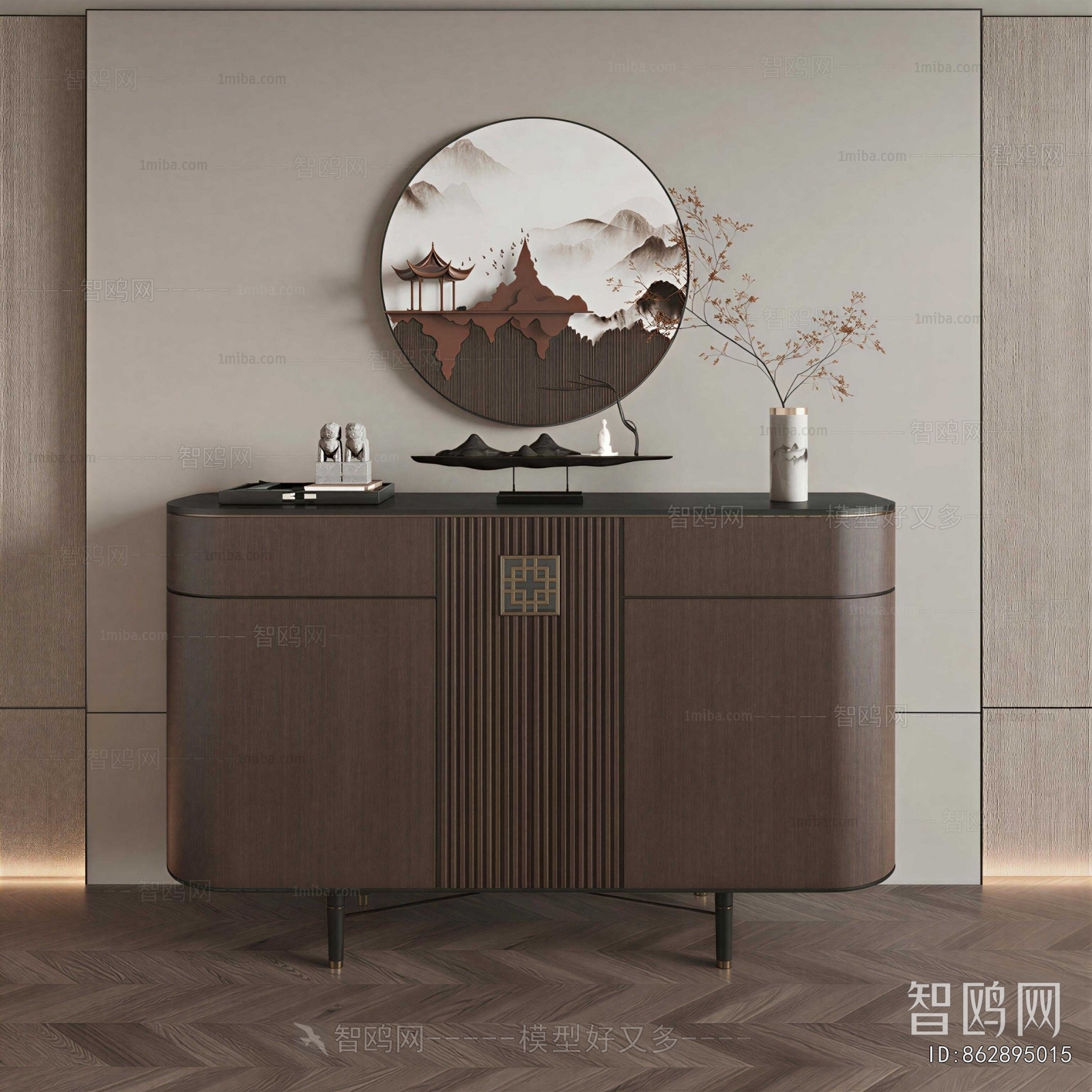 New Chinese Style Side Cabinet