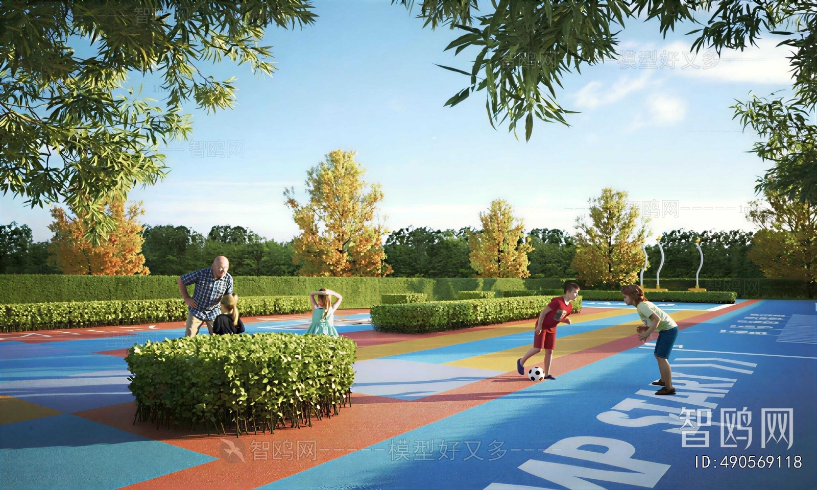Modern Park Landscape