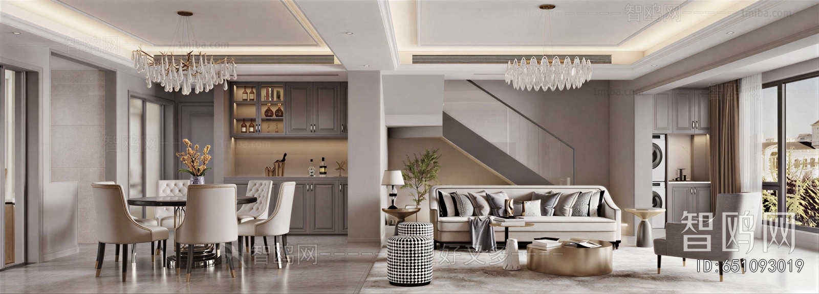 Simple European Style A Living Room