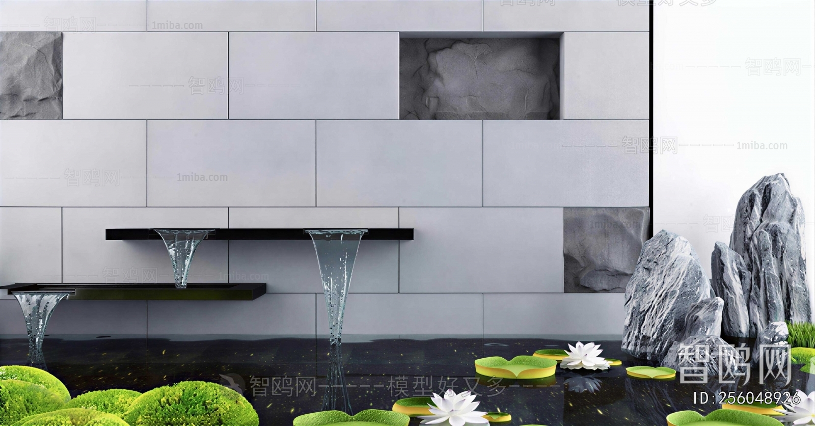 New Chinese Style Rockery Waterscape