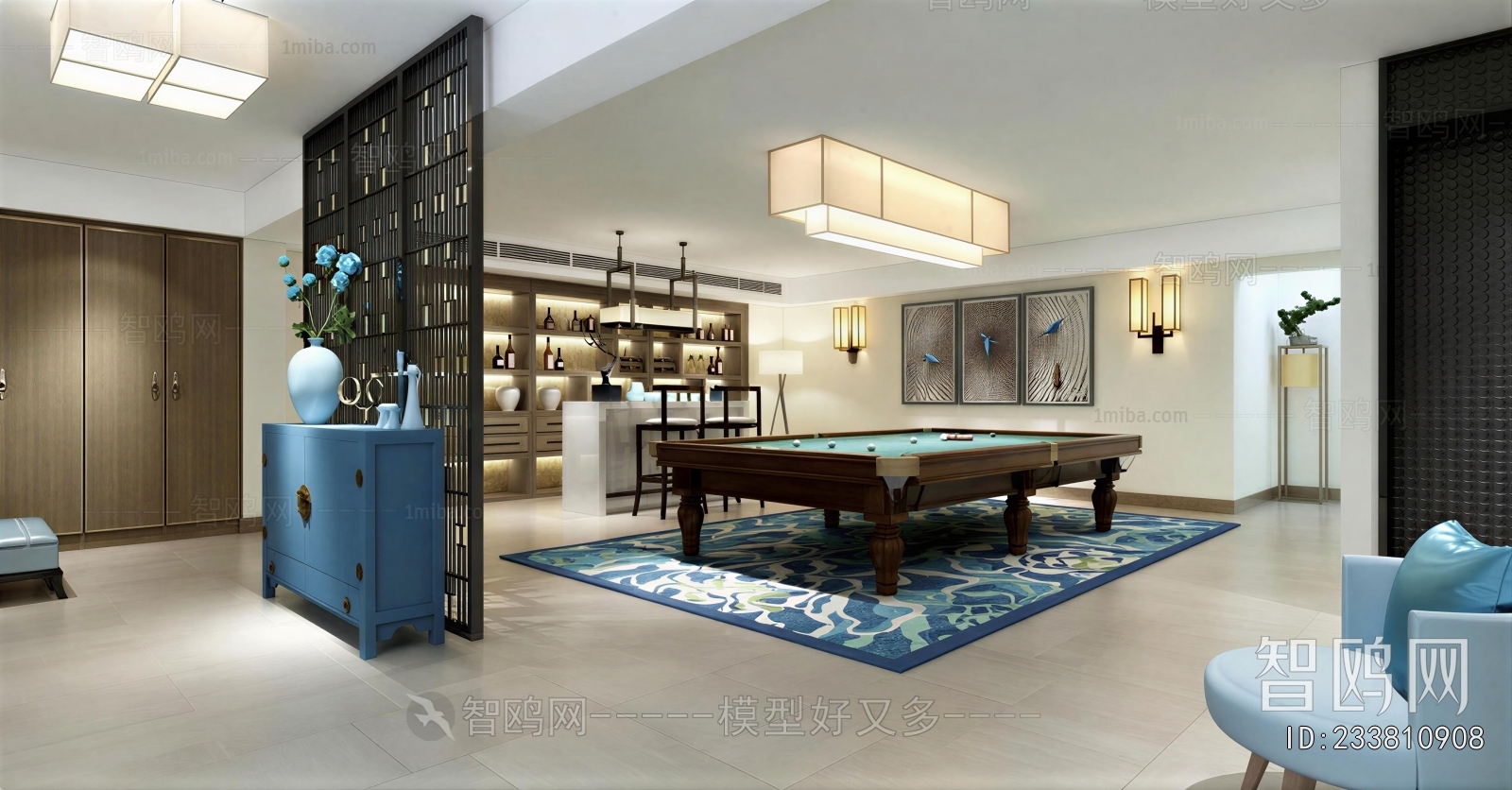 Modern Billiards Room