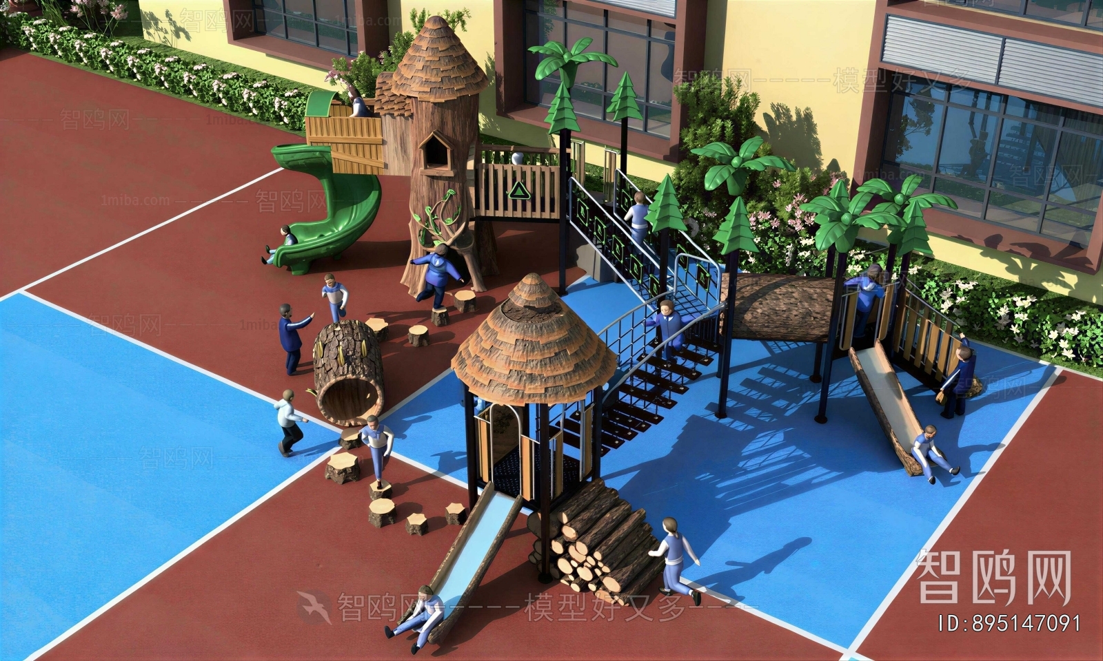 Modern Outdoor Space In Kindergarten